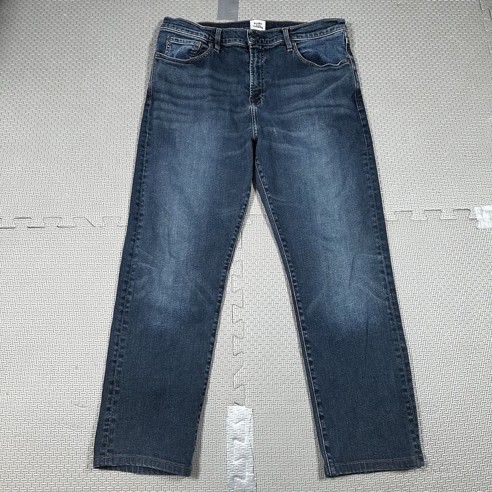 Flint And Tinder Jeans Mens 32x27* Blue Huckberry Slim Fit Tapered Stretch USA